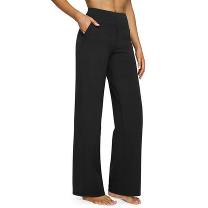 💘 Valentine’s Day Sale 💘Women’s High-Waist Wide Leg Pants – Business Casual Yoga Dress Pants with Pockets