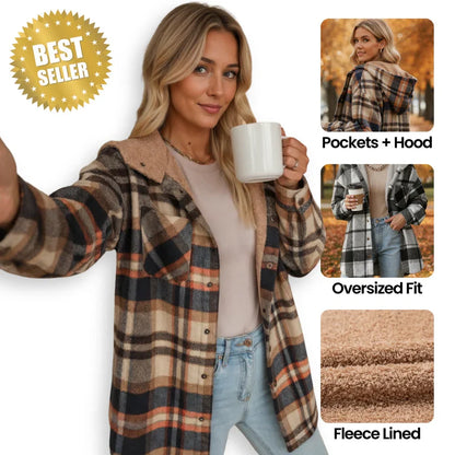 Ceylan Teddy Bear Cozy Flannel Jacket