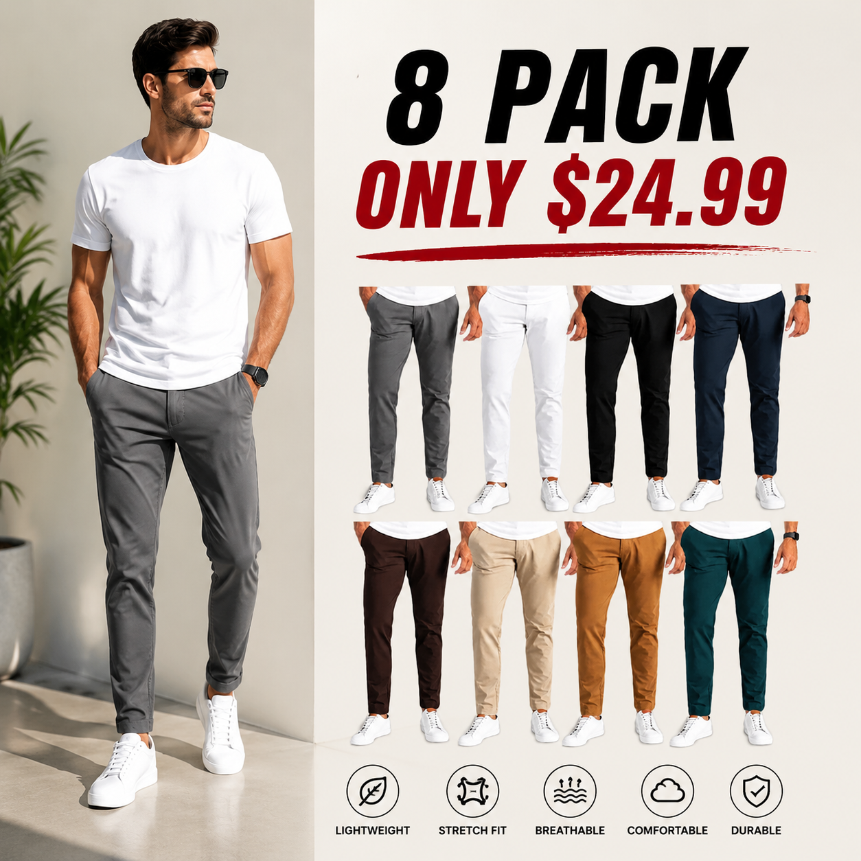 🔥Men's Slim Fit Stretch Golf Pants🔥