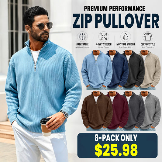 Men's Corduroy Quarter-Zip Pullover