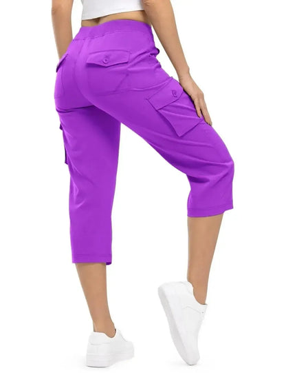🔥Last day promotion🔥Womens Cargo Capris Lightweight Hiking Pants Shorts Cropped Cotton2