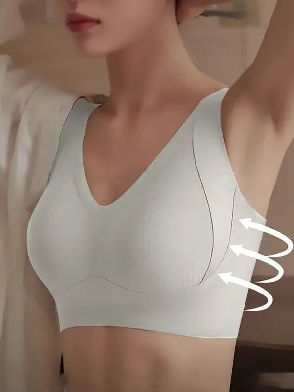 ⏰ TODAY ONLY Jelly Wireless Womens Comfortable Wireless Bras Push Up Bralettes Seamless Tshirts Bras Deep V Everyday Bras
