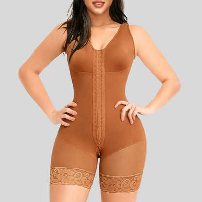 Women Full Tummy Control Hook Closure Butt Lifter Shapewear