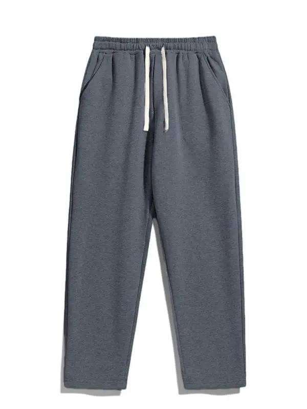 Men's Regular Fit Solid Drawstring Waist Sweatpants