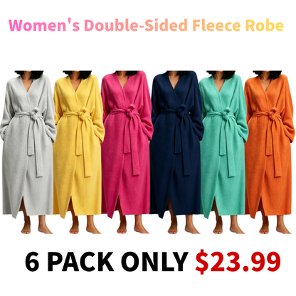 Women's Double-Sided Fleece Robe