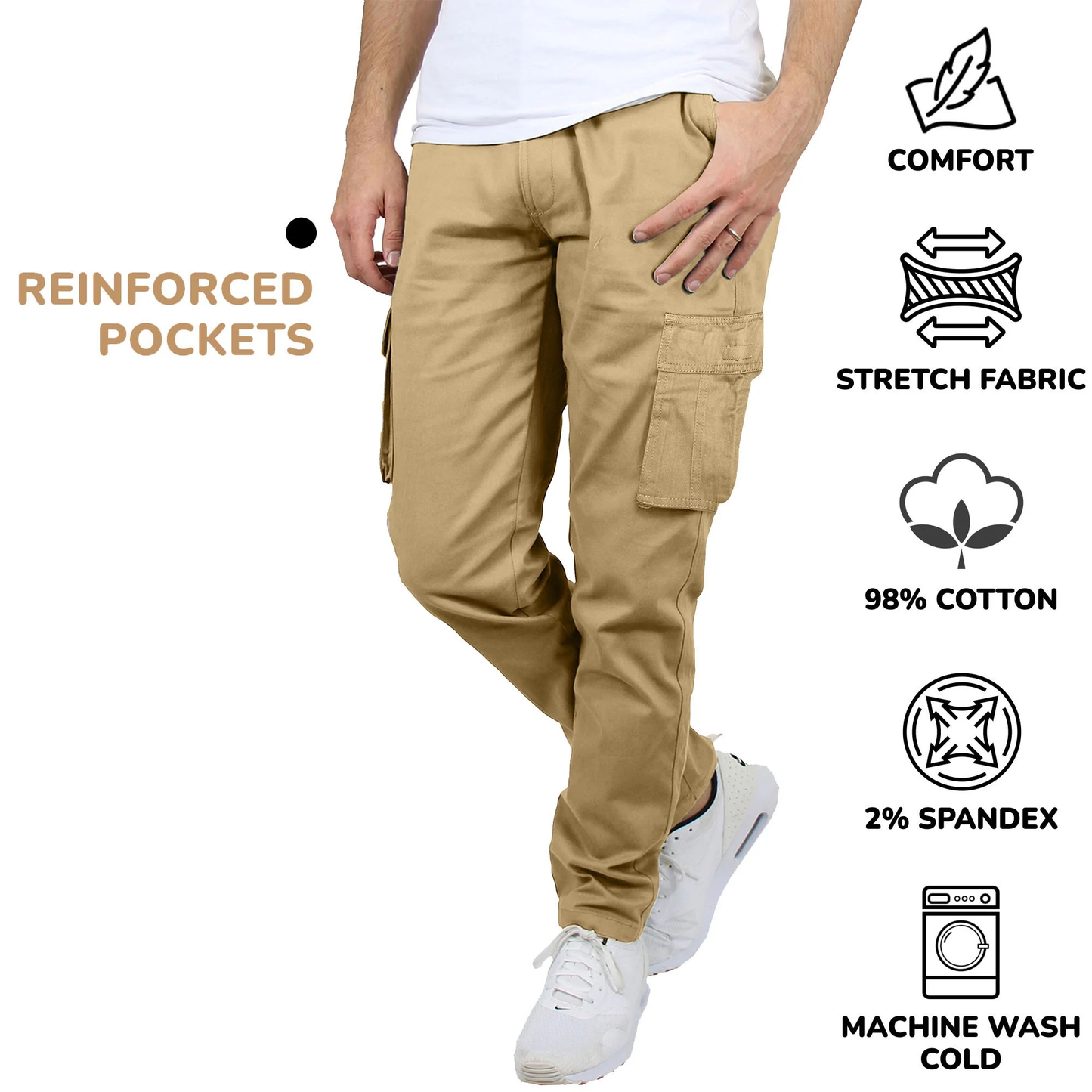 🔥Men's Flex Stretch Cotton Cargo Pants