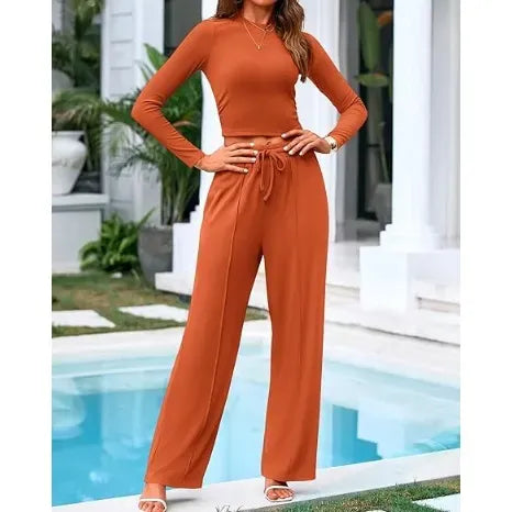 🔥Last Day 89% OFF🔥Women's Winter Set – Warm Top & Wide-Leg Pants