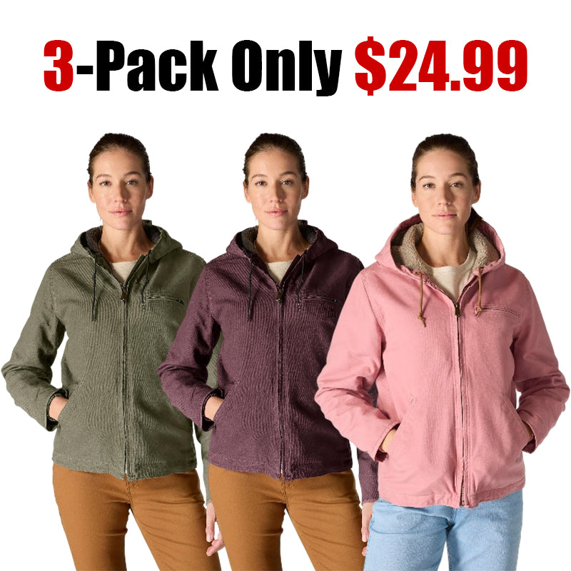 💘 Valentine’s Day Sale 💘Women's Loose Fit Washed Duck Sherpa Lined Jacket