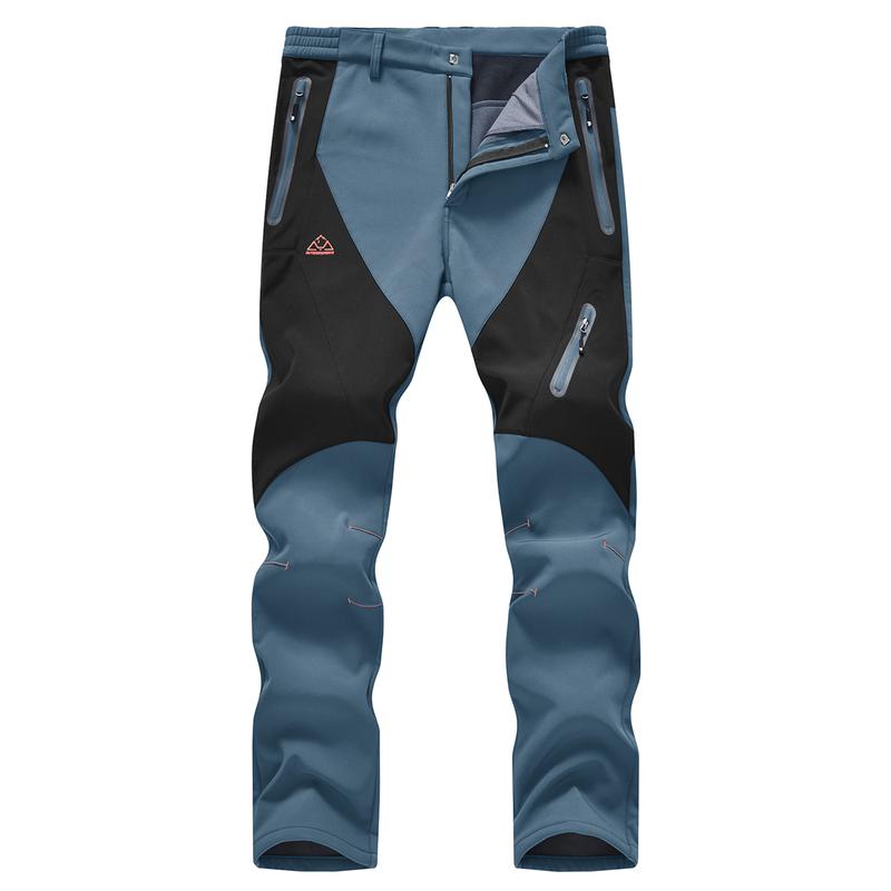 Men's Insulated Winter Outdoor Pants - Fleece-Lined, Windproof & Water-Resistant for Hiking, Skiing & Cold Weather