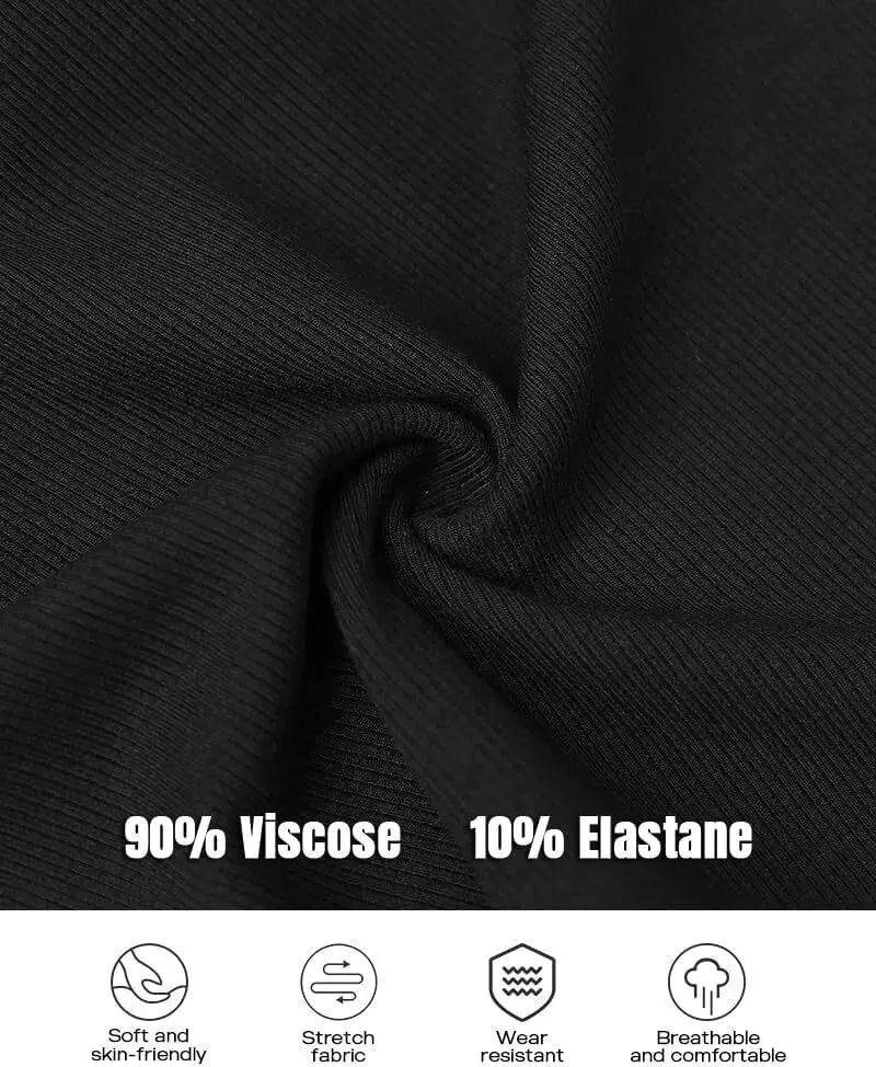 💥Round Neck Built-in Bra Ribbed Tank Top