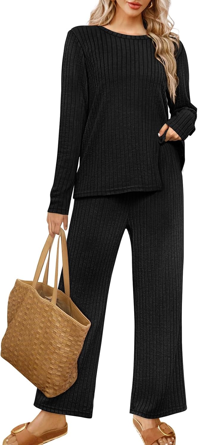 FACTORY SALE Womens Two Piece Outfits Lounge Sets Cozy Sweater Loungewear with Pockets 2025