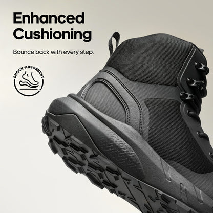 Men’s Tactical Combat Boots, Lightweight Breathable Comfort Non‐Slip High Top Outdoor Work Hiking Boots
