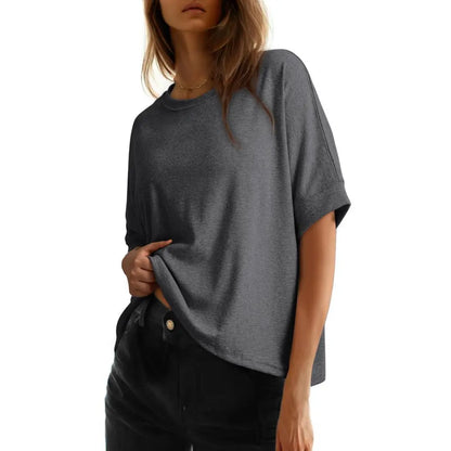 🔥 Stock up Dokotoo Women's Tops for Women 2026 Loose Oversized Basic Tee Comfortable Soft Fabric Flattering Fit Womenswear