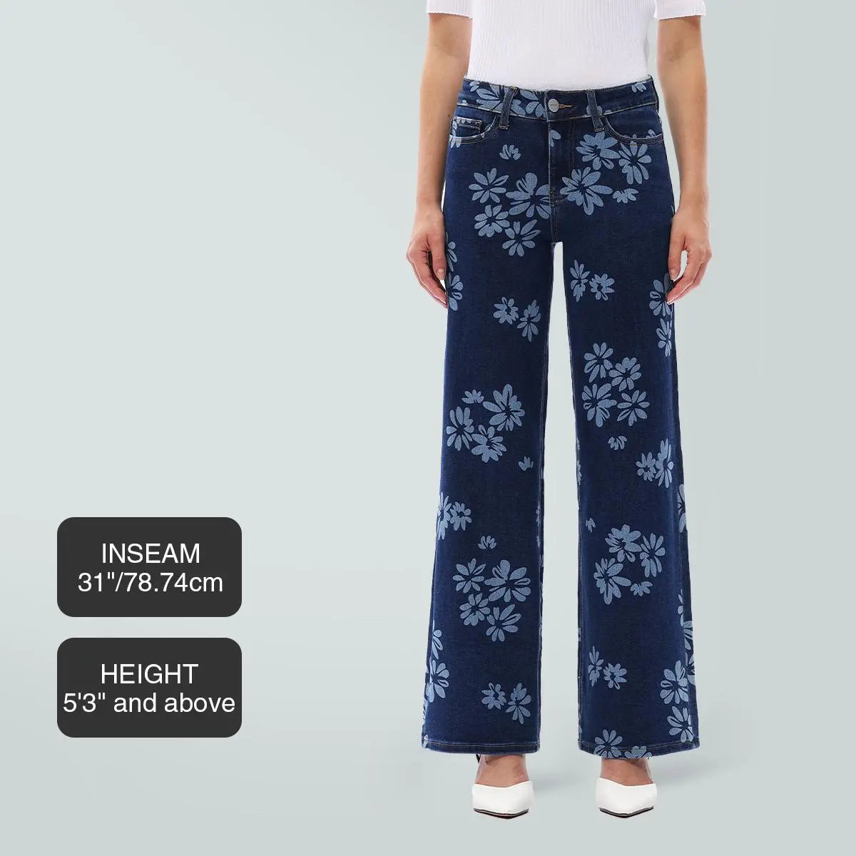 Women's Mid-low Rise Baggy Stretchy Jeans
