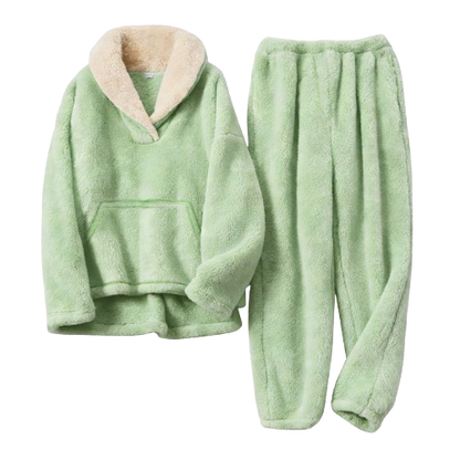 Women's Fluffy Fleece Winter Pajama Set