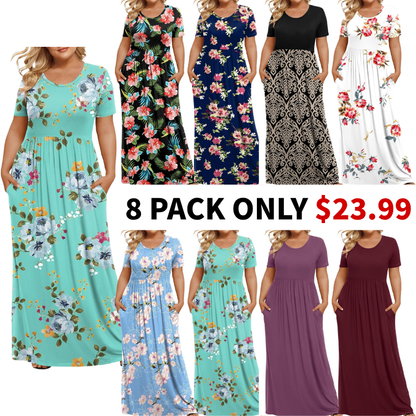 🔥Only $23.99🔥Women's Plus Size Maxi Dresses for Curvy