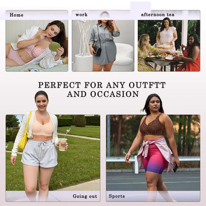 No Underwire Wireless Bra with Support and Lift Full Coverage