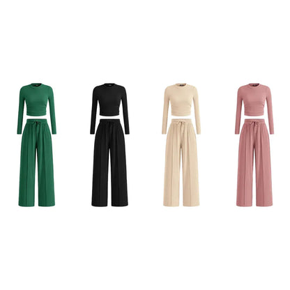 🔥Last Day 89% OFF🔥Women's Winter Set – Warm Top & Wide-Leg Pants