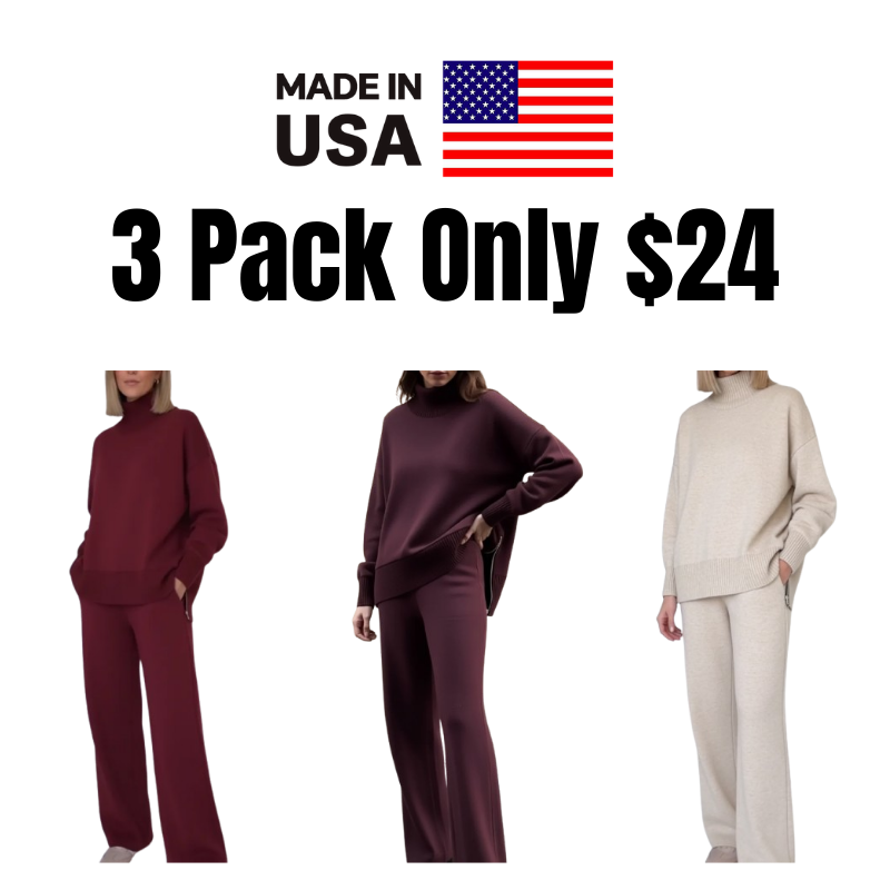 Casual Travel Stand Collar Straight Pants Two-Piece Set