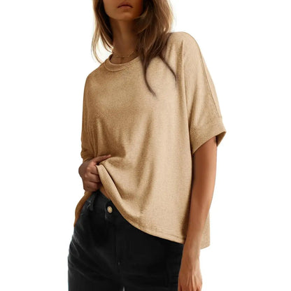 🔥 Stock up Dokotoo Women's Tops for Women 2026 Loose Oversized Basic Tee Comfortable Soft Fabric Flattering Fit Womenswear
