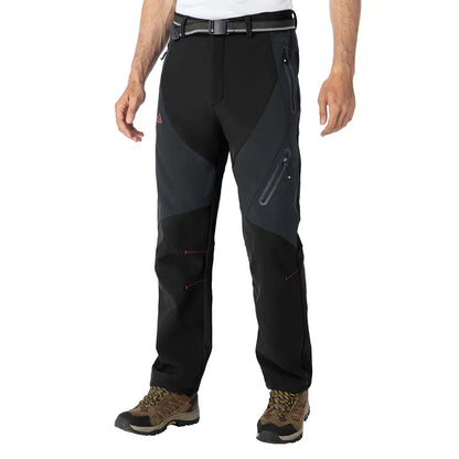 Men's Insulated Winter Outdoor Pants - Fleece-Lined, Windproof & Water-Resistant for Hiking, Skiing & Cold Weather