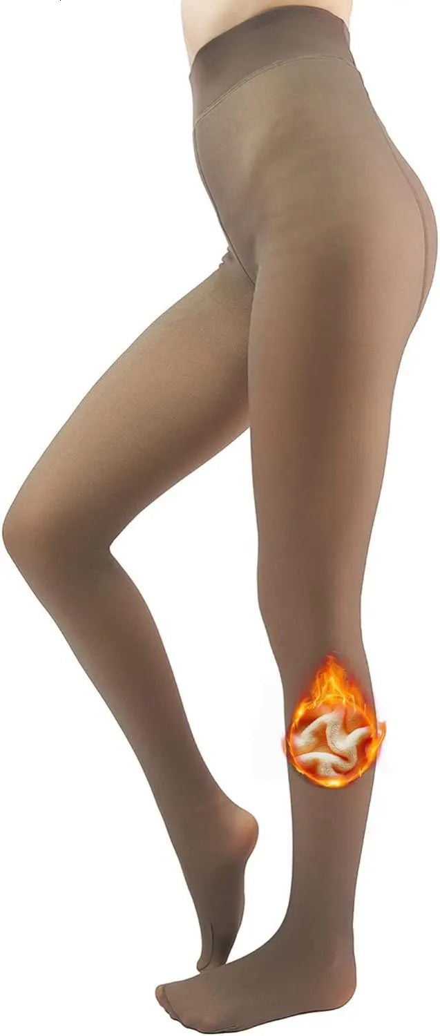 🔥Time-Limited Promotion—🎄Fake Translucent Warm Pantyhose Leggings Sheer Thick Tights for Winter