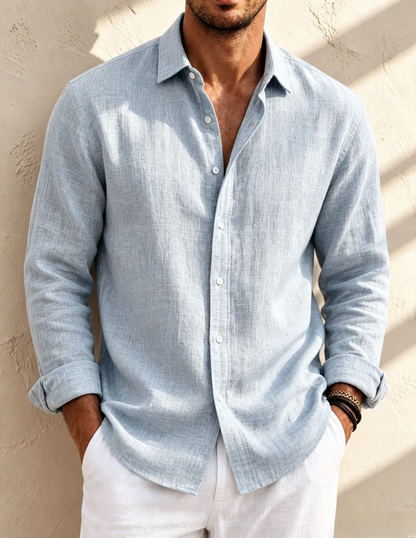 Men's Breeze Pure Linen Long Sleeve Shirt