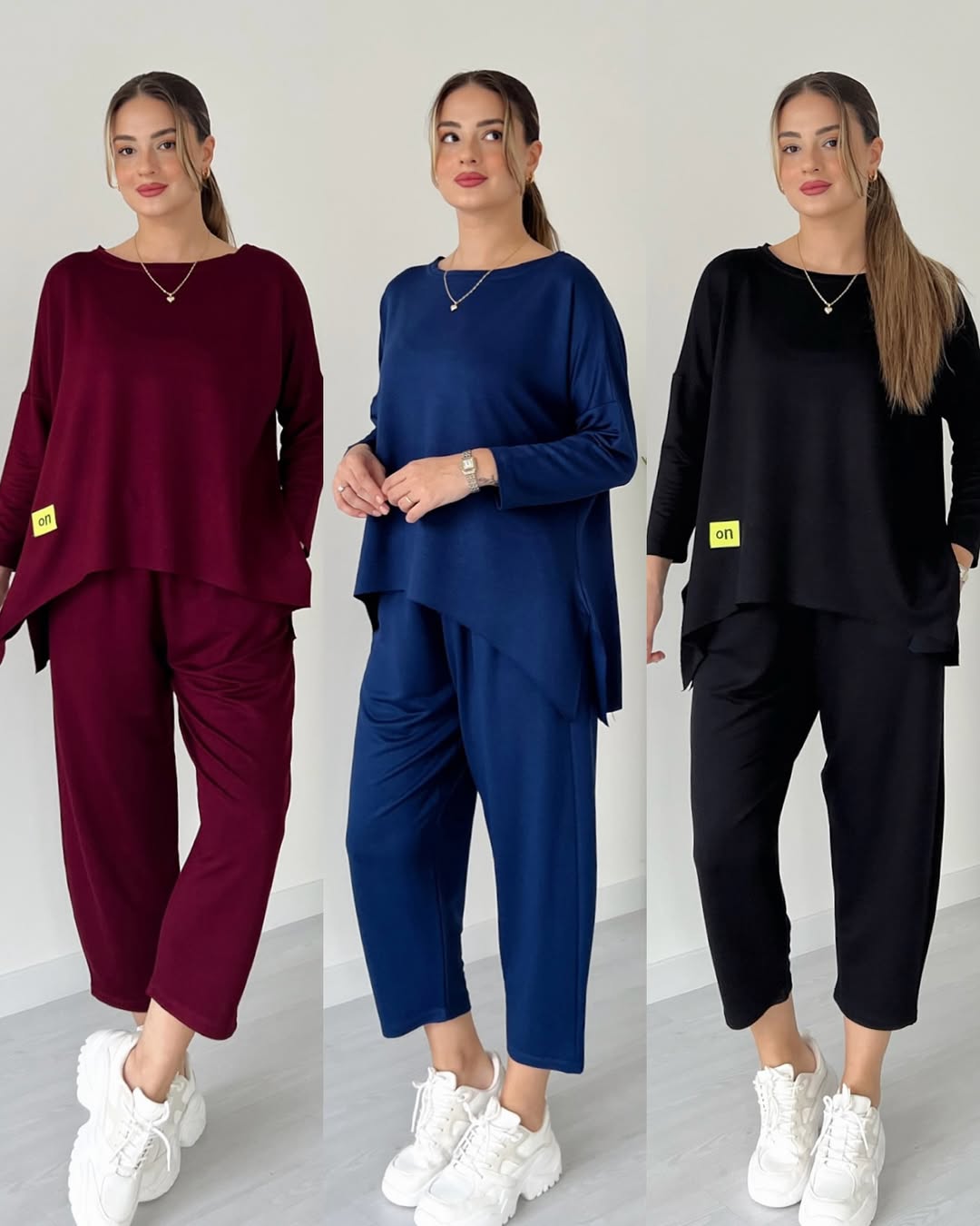 Knitted Casual Irregular Top & Skinny Pants Set