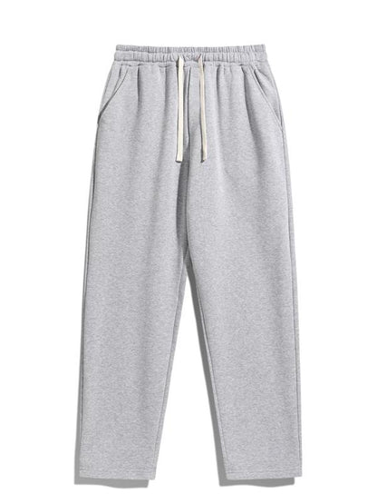 Men's Regular Fit Solid Drawstring Waist Sweatpants, Casual Pocket Design Pants for Fall & Winter, Men's Trousers for Daily Wear