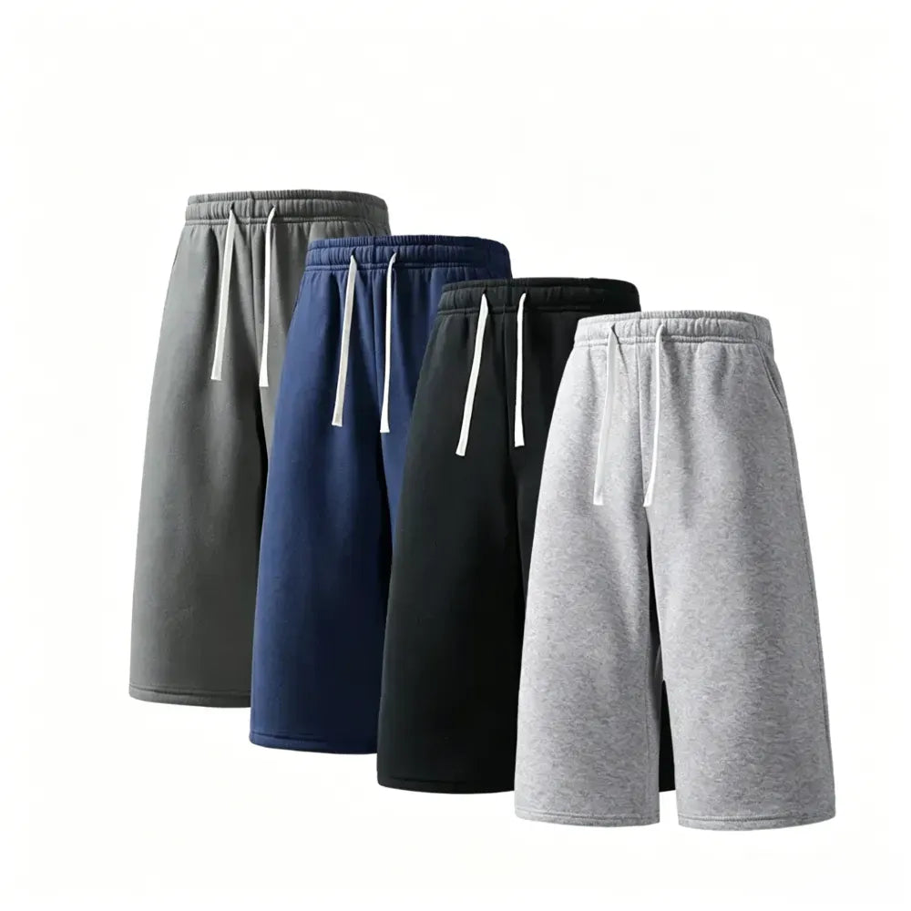Men's Solid Pocket Lightweight Breathable Casual Workout Shorts