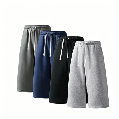 Men's Solid Pocket Lightweight Breathable Casual Workout Shorts