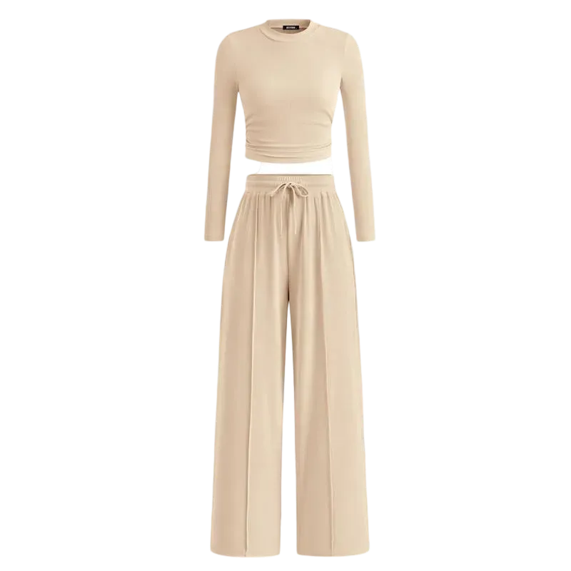 🔥Last Day 89% OFF🔥Women's Winter Set – Warm Top & Wide-Leg Pants