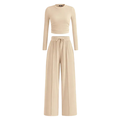 🔥Last Day 89% OFF🔥Women's Winter Set – Warm Top & Wide-Leg Pants