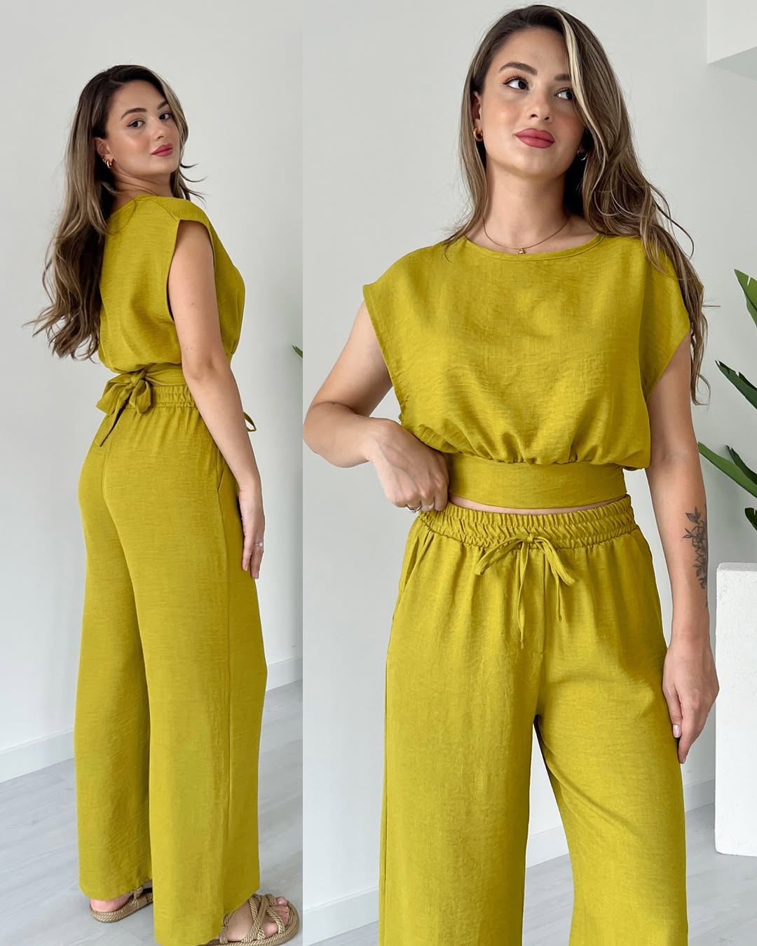 Casual And Comfortable Hollow Top & Pants Set