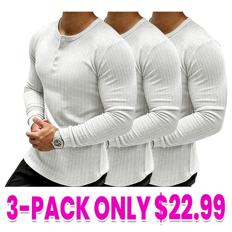 Men's Slim Fit Henley Shirt