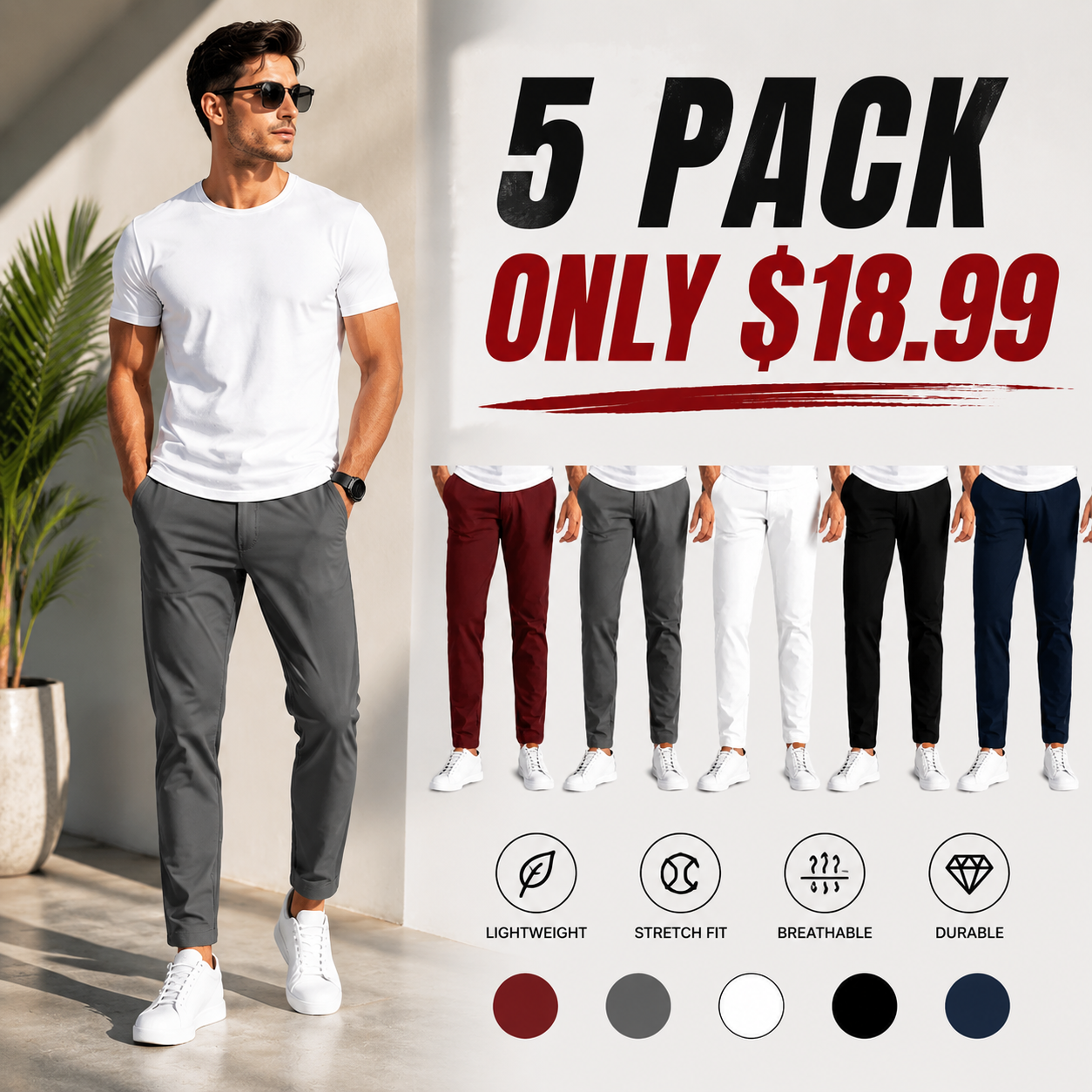 🔥Men's Slim Fit Stretch Golf Pants🔥