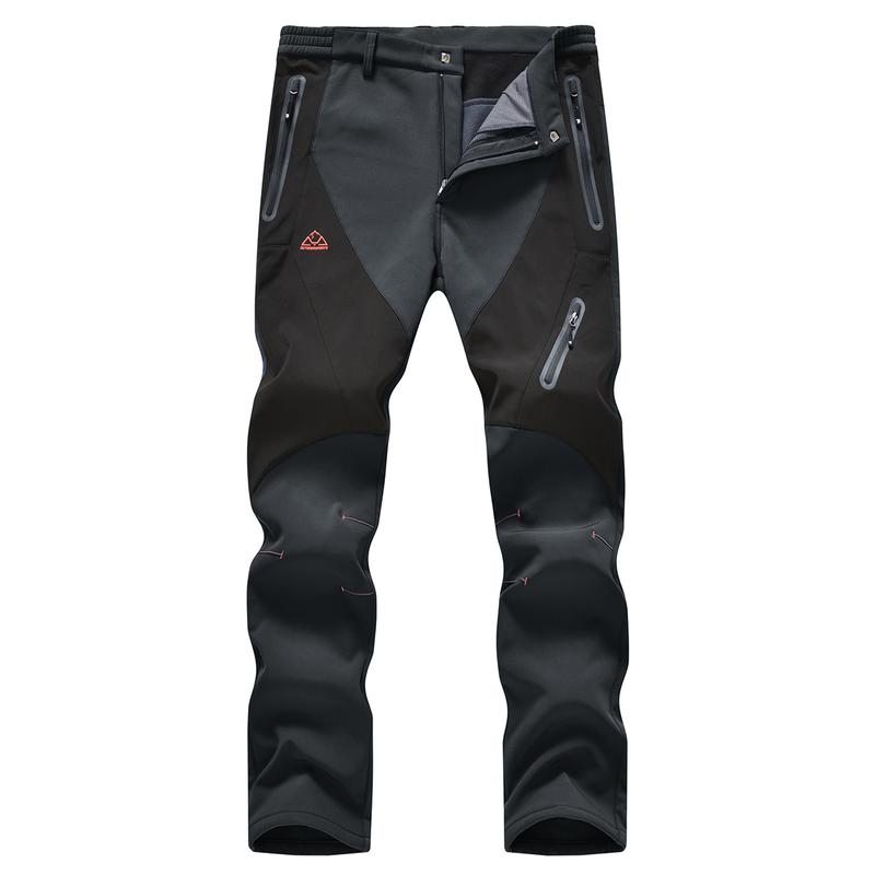 Men's Insulated Winter Outdoor Pants - Fleece-Lined, Windproof & Water-Resistant for Hiking, Skiing & Cold Weather