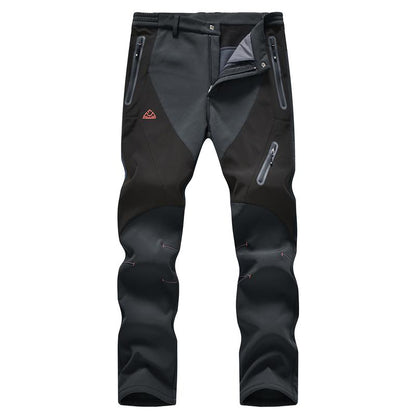 Men's Insulated Winter Outdoor Pants - Fleece-Lined, Windproof & Water-Resistant for Hiking, Skiing & Cold Weather