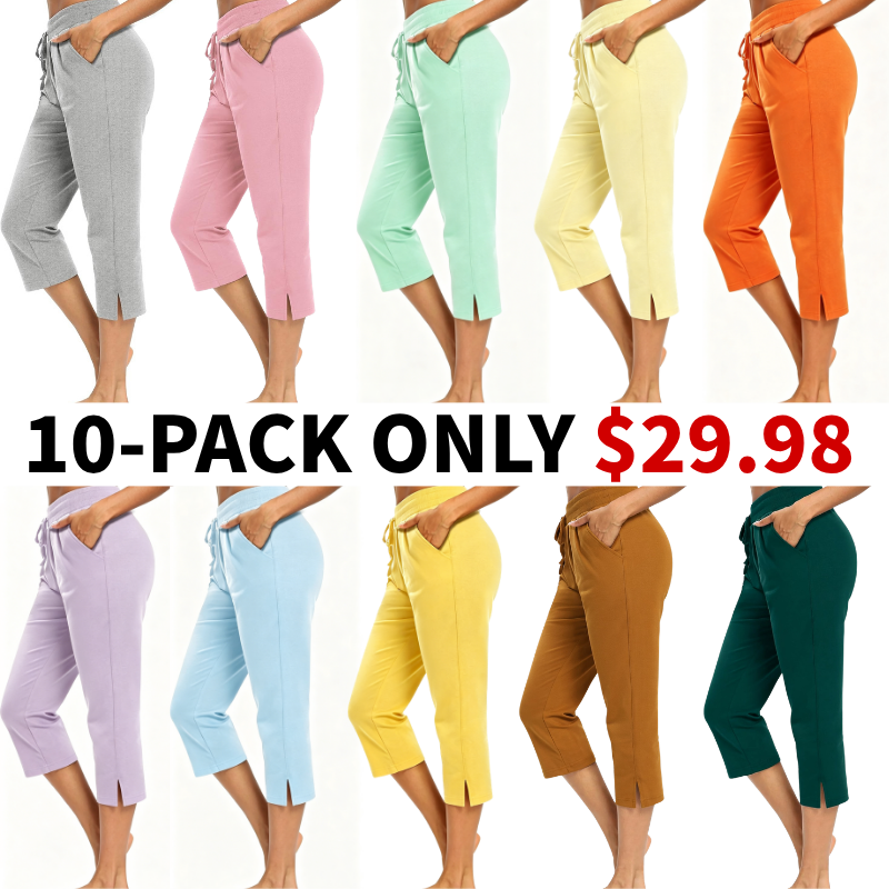 Summer Loose Jogger Capris with Pockets