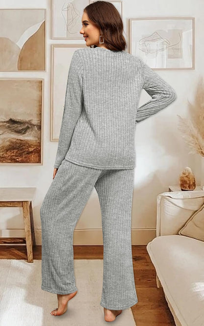 FACTORY SALE Womens Two Piece Outfits Lounge Sets Cozy Sweater Loungewear with Pockets 2025