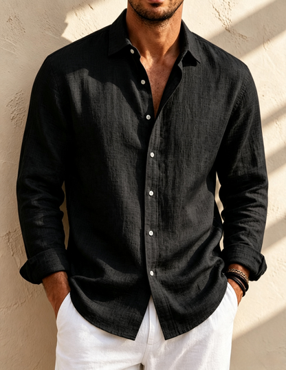 Men's Breeze Pure Linen Long Sleeve Shirt