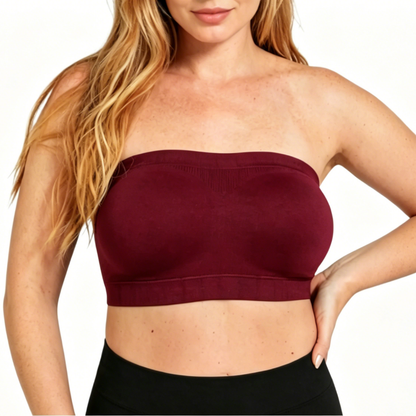 Truekind Wireless Strapless Bandeau Bra Anti-Slip Removable Convertible Straps
