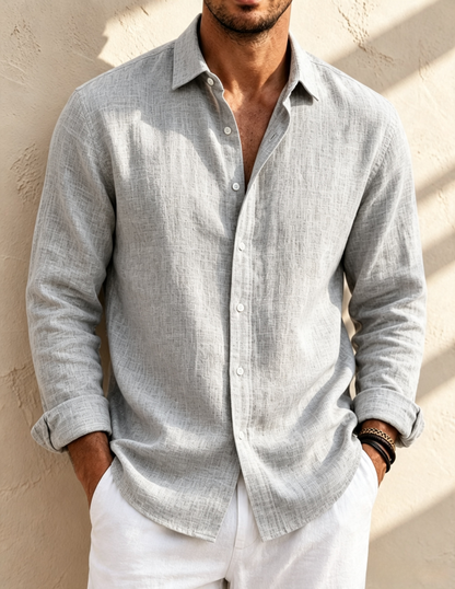 Men's Breeze Pure Linen Long Sleeve Shirt