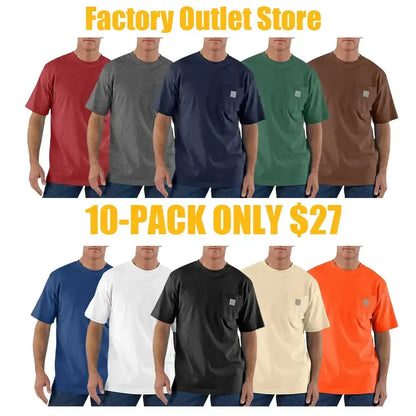 🔥Spring Clearance Sale🔥Workwear unisex Loose Fit Heavyweight Short or Long-Sleeve Pocket T-Shirt