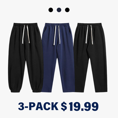 Men's Regular Fit Solid Drawstring Waist Sweatpants, Casual Pocket Design Pants for Fall & Winter, Men's Trousers for Daily Wear