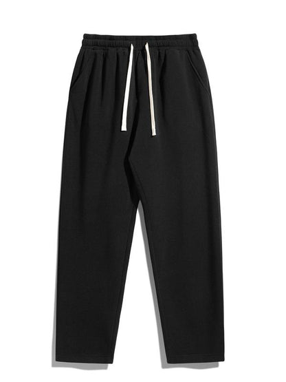 Men's Regular Fit Solid Drawstring Waist Sweatpants, Casual Pocket Design Pants for Fall & Winter, Men's Trousers for Daily Wear