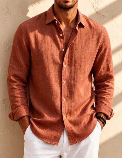 Men's Breeze Pure Linen Long Sleeve Shirt