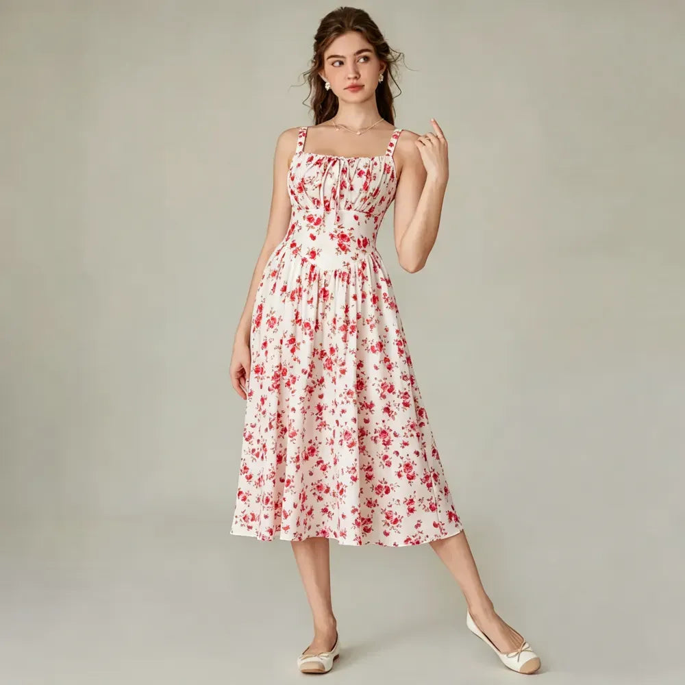 Women's floral print midi dress