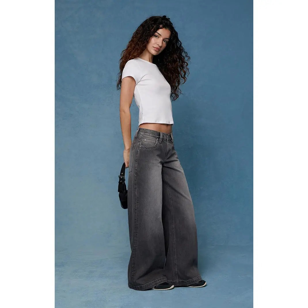 Women's Sloane Low Rise Ultra Baggy Jeans Gray Tinted