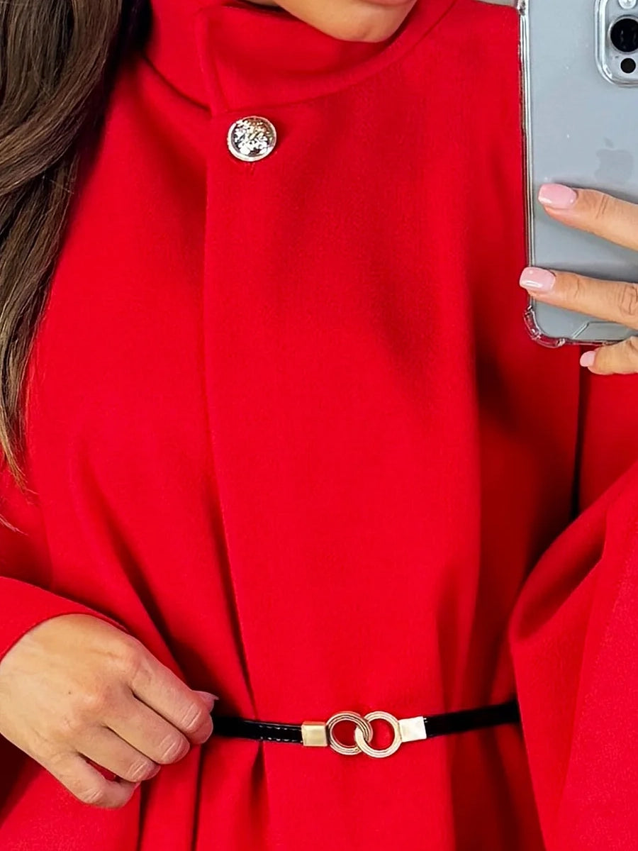 Wool Belted Cape - The Ultimate Statement in Elegant Outerwear